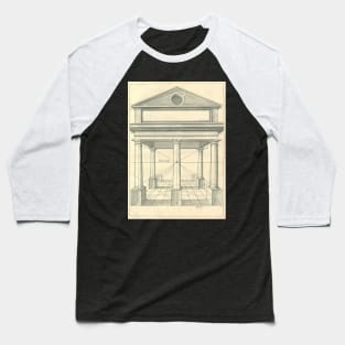 Vintage Architecture, Roman Portico with Columns by Henricus Hondius Baseball T-Shirt